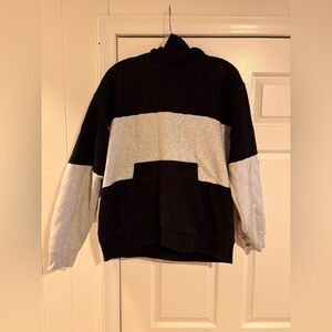 TNA Black and Light Gray Colorblock Hoodie